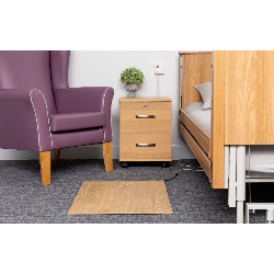 Wired Wood Alertamat, Fall Prevention Mat with Natural Wood Safety Floor Finish - CareSupplies.com Medical Equipment