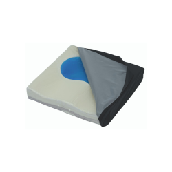 Alerta Gel-Visco Cushion, Contoured Viscoelastic Foam with Dual-Density SensaGel Suppor - CareSupplies.com Medical Equipment