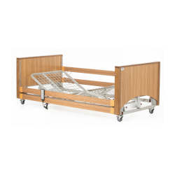 Alerta Lomond Low Bed, Walnut Finish, Ultra-Low Profiling, Electric with Trendelenburg - CareSupplies.com Medical Equipment