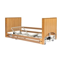 Alerta Lomond Floor 2 Bed, Walnut Finish, Ultra-Low Profiling with Auto-Regression - CareSupplies.com Medical Equipment