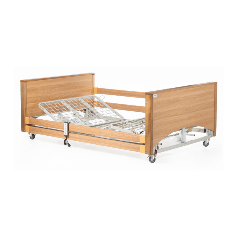 Alerta Lomond Bariatric Bed, Walnut Finish, 120cm Wide Profiling Bed for Bariatric Care - CareSupplies.com Medical Equipment