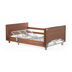 Alerta Lomond Bariatric Bed, Oak Finish, 120cm Wide Profiling Bed for Bariatric Care - CareSupplies.com Medical Equipment