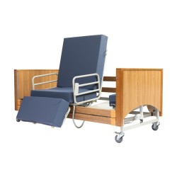Alerta Lomond Rotate-Stand-Up Bed, Oak, Profiling Bed with Powered Rotation for Assisted Standing - CareSupplies.com Medical Equ