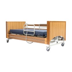 Alerta Lomond Rotate-Stand-Up Bed, Oak, Profiling Bed with Powered Rotation for Assisted Standing - CareSupplies.com Medical Equ