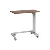 Alerta Gas Lift Overbed Table, Oak Finish, Wheelchair Accessible Base with Braking Castors - CareSupplies.com Medical Equipment