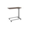 Alerta Gas Lift Overbed Table, Oak Finish, Straight Leg Base with Braking Castors - CareSupplies.com Medical Equipment