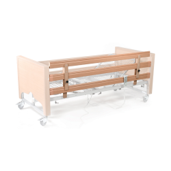 Lomond Single High Side Rail, Oak or Walnut, for Added Bed Safety and Support - CareSupplies.com Medical Equipment