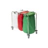 Alerta Laundry Cart, Steel Frame, Easy-Glide Castors, Colour-Coded Lids - CareSupplies.com Medical Equipment