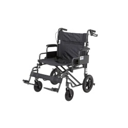 Alerta Car Transit Wide Heavy-Duty Aluminium Wheelchair, Puncture-Proof Tyres, 182kg Capacity - CareSupplies.com Medical Equipme