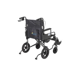 Alerta Car Transit Wide Heavy-Duty Aluminium Wheelchair, Puncture-Proof Tyres, 182kg Capacity - CareSupplies.com Medical Equipme
