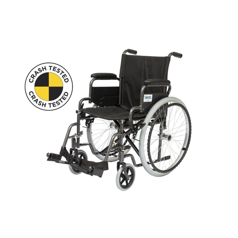 Alerta Self-Propelled Wheelchair, Crash Tested, Puncture-Proof Tyres, 120kg Capacity - CareSupplies.com Medical Equipment