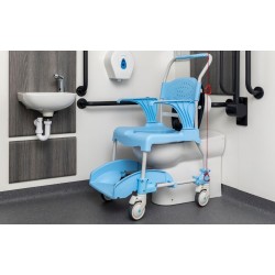 Alerta Aqua Shower Commode Chair, 4-in-1 Multi-Use Transfer, Shower and Toileting Chair - CareSupplies.com Medical Equipment
