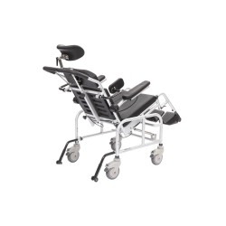Alerta Aqua Tilt-In-Space Hi-Lo Shower Commode Chair, Height Adjustable, Gas-Assisted Mobility - CareSupplies.com Medical Equipm