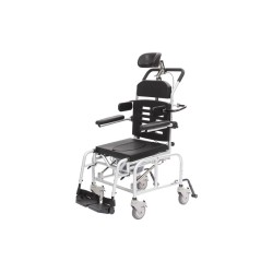 Alerta Aqua Tilt-In-Space Hi-Lo Shower Commode Chair, Height Adjustable, Gas-Assisted Mobility - CareSupplies.com Medical Equipm