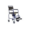 Alerta Adjustable Height Commode & Transfer Chair, Drop Armrests, Braked Castors, Wipe-Clean Design - CareSupplies.com Medical E
