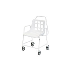 Alerta Mobile Shower Chair, Rear Braked Castors, 136kg Capacity (SKU: NCL-ALT-BE002) - Bathroom and Toilet Aids | CareSupplies.com