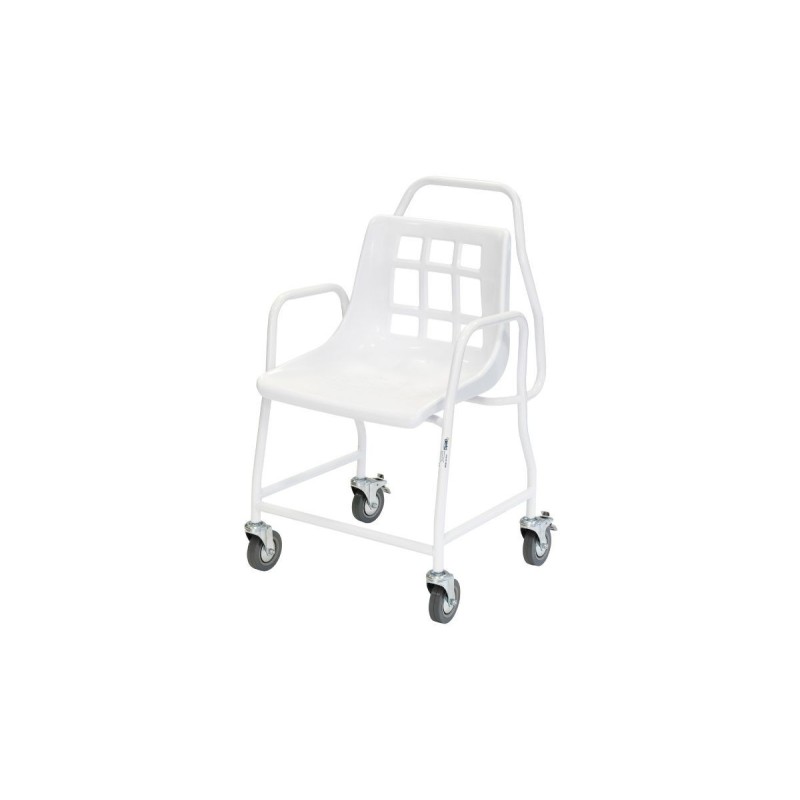 Alerta Mobile Shower Chair, Rear Braked Castors, 136kg Capacity - CareSupplies.com Medical Equipment