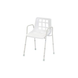 Alerta Stationary Shower Chair, Adjustable Height, 136kg Capacity (SKU: NCL-ALT-BE005) - Bathroom and Toilet Aids | CareSupplies.com