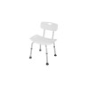 Alerta Shower Stool with Back, Aluminium, Adjustable Height, Lightweight - CareSupplies.com Medical Equipment