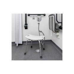 Alerta Shower Stool, Aluminium, Adjustable Height, Lightweight Design - CareSupplies.com Medical Equipment