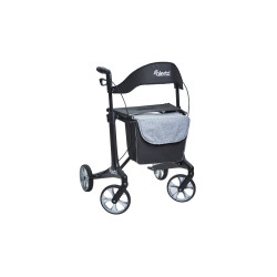 Four-Wheel Carbon Ultra-Lite Rollator, Satin Black, Lightweight Support for Active Mobility - CareSupplies.com Medical Equipment