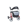 Four-Wheel Carbon Ultra-Lite Rollator, Low Seat, Satin Red, Lightweight Comfort and Stability - CareSupplies.com Medical Equipme