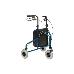 Three-Wheel Lightweight Walker, with Basket, Tray and Storage Bag, Foldable Mobility Aid - CareSupplies.com Medical Equipment