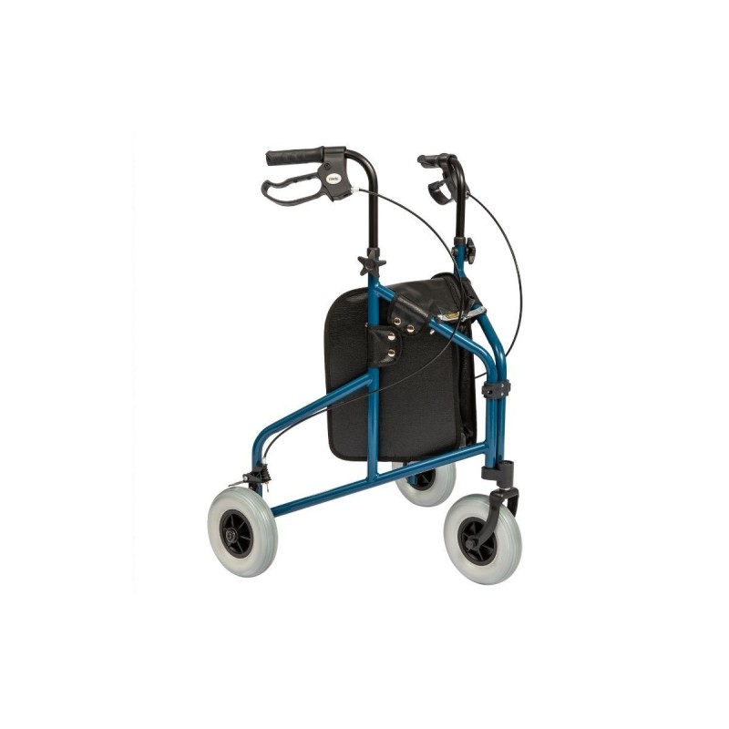 Three-Wheel Lightweight Walker, with Basket, Tray and Storage Bag, Foldable Mobility Aid - CareSupplies.com Medical Equipment