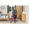 Alerta Four-Wheel Aluminium Lightweight Indoor Rollator, Compact, Foldable Rollator with Tray and Basket - CareSupplies.com Medi