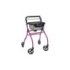 Alerta Four-Wheel Aluminium Lightweight Indoor Rollator, Compact, Foldable Rollator with Tray and Basket - CareSupplies.com Medi