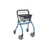 Alerta Four-Wheel Aluminium Lightweight Indoor Rollator, Compact, Foldable Rollator with Tray and Basket - CareSupplies.com Medi