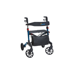 Alerta Four-Wheel Aluminium Dual-Folding Rollator, Lightweight, Quick-Fold, Adjustable Mobility Aid - CareSupplies.com Medical E