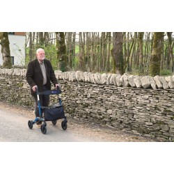 Alerta Four-Wheel Aluminium Dual-Folding Rollator, Lightweight, Quick-Fold, Adjustable Mobility Aid - CareSupplies.com Medical E