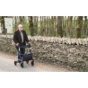 Alerta Four-Wheel Aluminium Dual-Folding Rollator, Lightweight, Quick-Fold, Adjustable Mobility Aid - CareSupplies.com Medical E