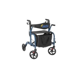 Alerta Aluminium Lightweight 2-in-1 Wheelchair Rollator, Hybrid Mobility, Convertible Design, Comfort-Focused - CareSupplies.com
