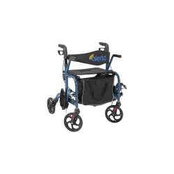 Alerta Aluminium Lightweight 2-in-1 Wheelchair Rollator, Hybrid Mobility, Convertible Design, Comfort-Focused - CareSupplies.com
