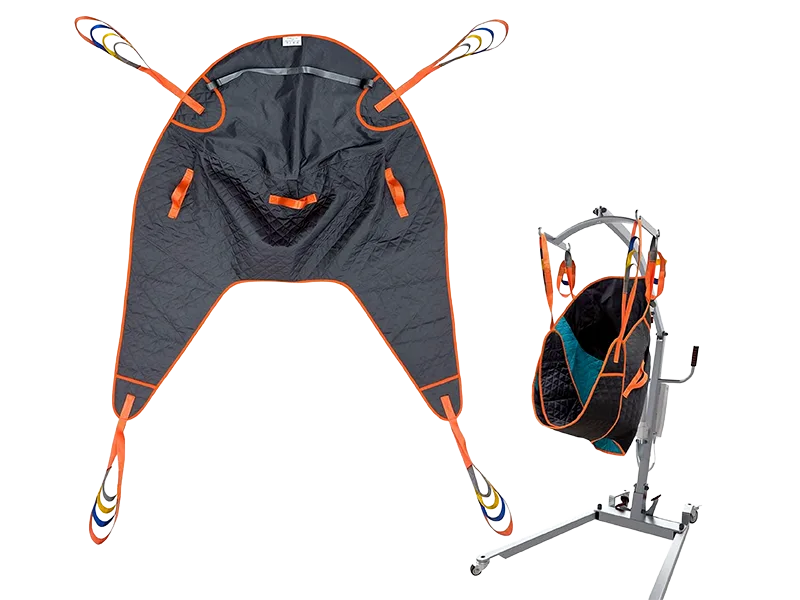 Patient hoist sling and mobile hoist system for safe clinical lifting and transfer in care homes and NHS settings