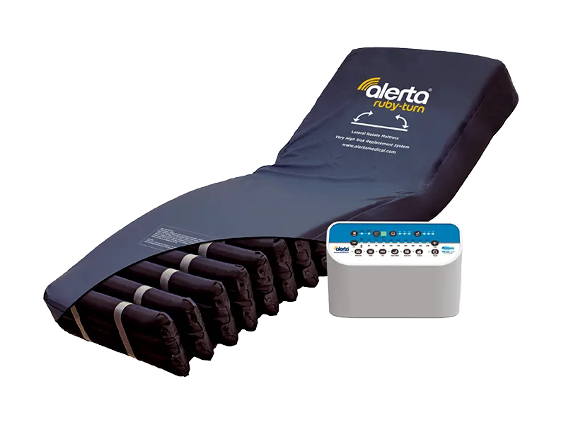 Alerta Ruby-Turn lateral rotation alternating pressure mattress system for very high risk pressure ulcer prevention in care homes